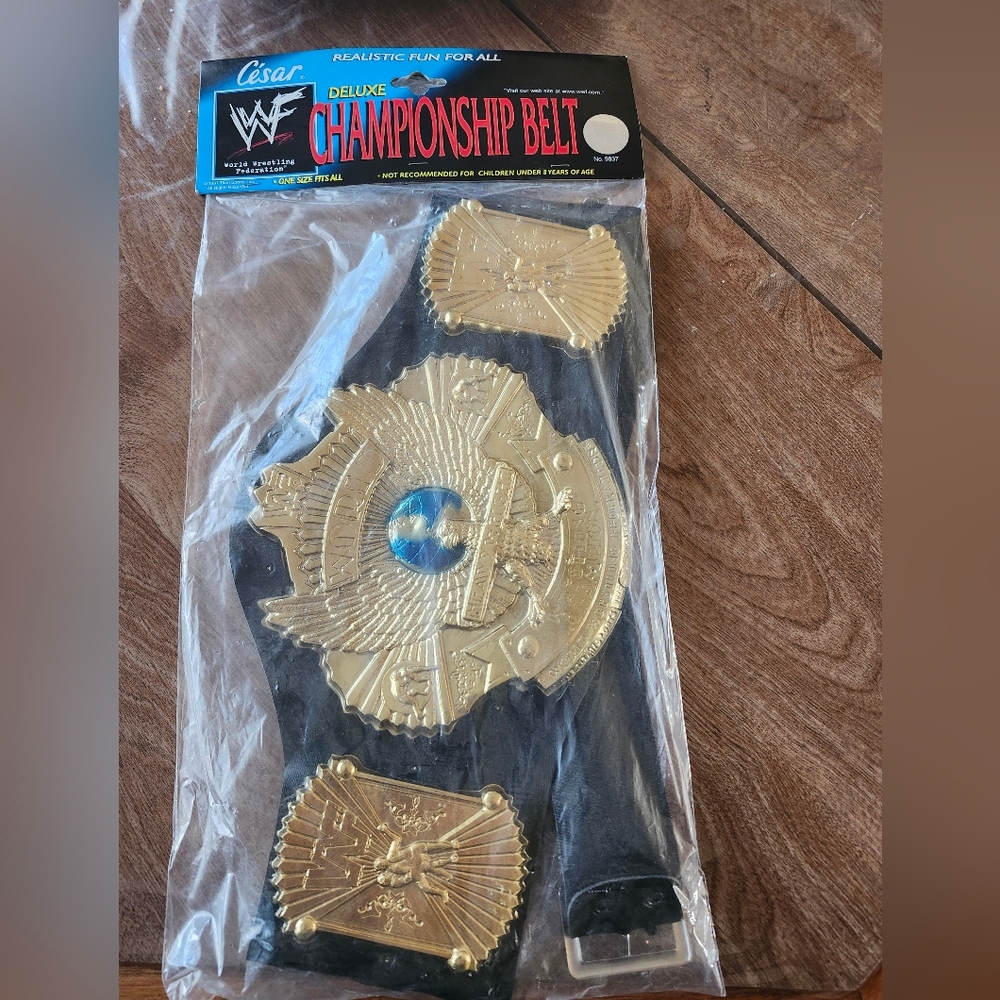 WWF Wrestling Deluxe Championship Belt Cesar Halloween Costume 1997 NEW RARE